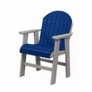 Kanyon Living poly lumber dining height chair fixed outdoor patio seating DDR BBQ Supply blue and light grey