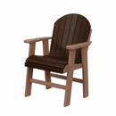 Kanyon Living poly lumber dining height chair fixed outdoor patio seating DDR BBQ Supply Brazilian walnut and weathered wood