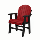 Kanyon Living poly lumber dining height chair fixed outdoor patio seating DDR BBQ Supply red and black
