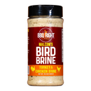 DDR BBQ Supply Malcom's Bird Brine for turkey and chicken in a 15.5 oz plastic shaker bottle