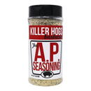 DDR BBQ Supply Killer Hogs AP Seasoning in a clear plastic shaker bottle with a black lid for poultry and meats