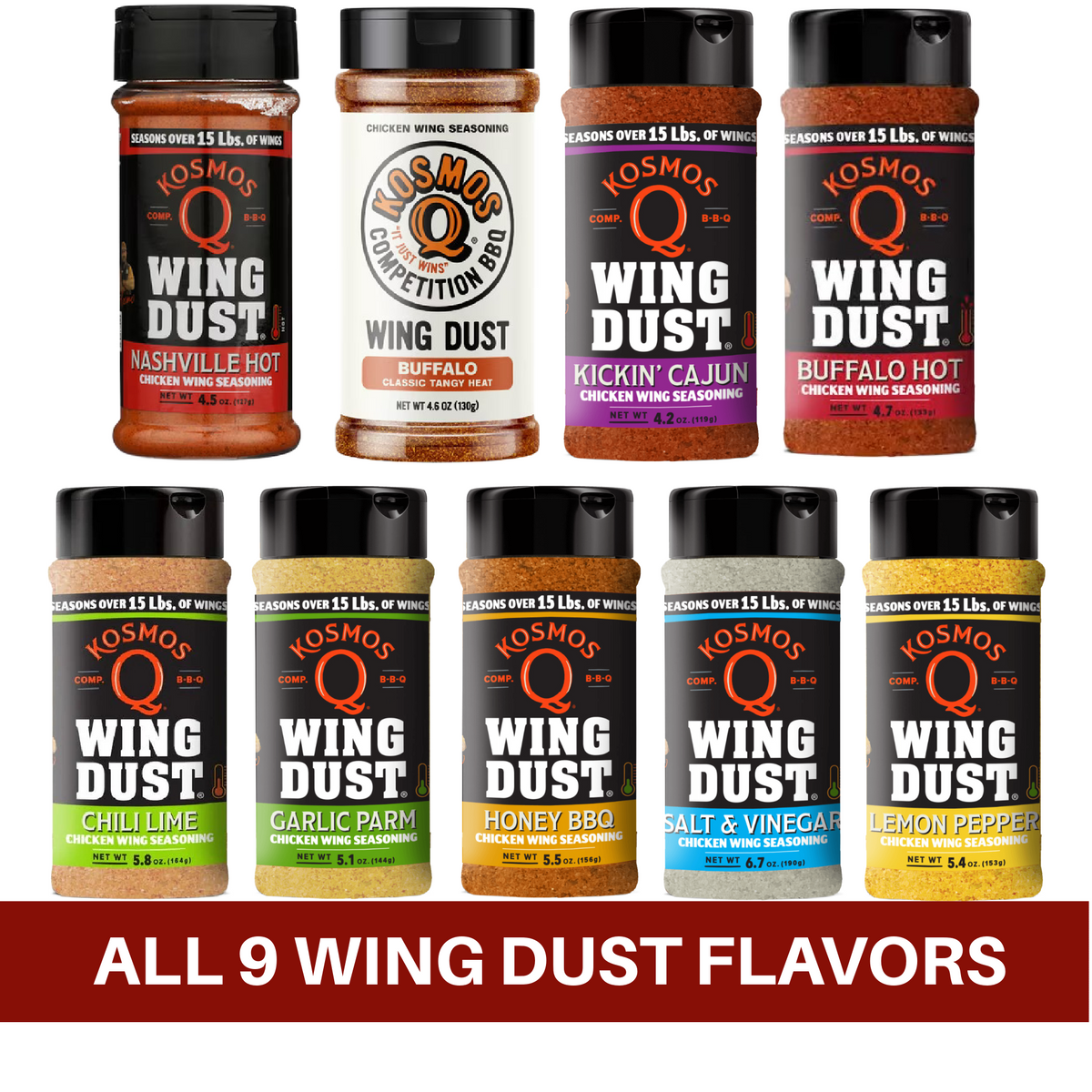 9 Wing Flavors. One Ultimate Sampler.