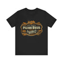 Life Needs More Beer and BBQ T-Shirt with soft cotton fabric and bold backyard BBQ message