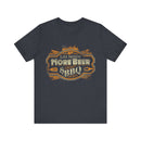 Life Needs More Beer and BBQ T-Shirt with soft cotton fabric and bold backyard BBQ message