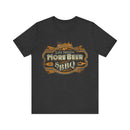 Life Needs More Beer and BBQ T-Shirt with soft cotton fabric and bold backyard BBQ message