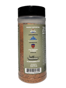 The War Pig Little Bird BBQ Rub from WarPig BBQ comes in a spice bottle with a label displaying the logos and websites for Red Wings, Folds of Honor, and PTSD Foundation of America. Ideal as a poultry seasoning or chicken seasoning BBQ rub, the bottle features a barcode and the web address: warpigbbq.com.