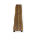 A Messermeister Knife Gallery Magnetic Knife Block for Countertop Storage stands upright against a plain white background. This tall, tapered wooden block by Messermeister features a smooth finish and an elegant design, with a wide, stable base that narrows gracefully toward the top, serving as a stylish way to organize knives on your countertop.
