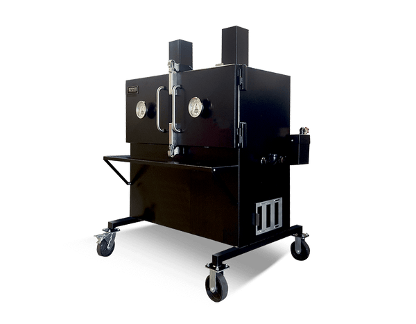 Myron Mixon MMS-48 H2O Water Smoker with 4 racks, automated water fill, and charcoal-fired moisture control