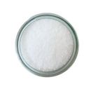 A top-down view of a round glass jar filled with SALTOPIA Mediterranean Flake Sea Salt (3lbs) by SALTOPIA Infused Sea Salts, displaying coarse white crystals against a white background.