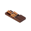 The Messermeister In-Drawer Knife Holder features 11 slots and is crafted by Messermeister, shown on a white background.