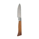 The Messermeister Adventure Chef Maple Folding Chef's Knife - 6" features a stainless steel blade and smooth maple handle, displayed against a white background.