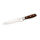 The Messermeister Avanta Pakkawood Flexible Boning Knife - 7" features a narrow, sharp stainless steel blade and a Pakkawood handle with three metal rivets, shown on a plain white background.