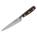 The Messermeister Avanta Pakkawood Starter Set - 3 Piece features high-carbon stainless steel knives with sharp blades and ergonomic pakkawood handles with three large rivets, displayed on a white background.
