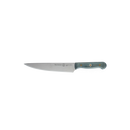 The Messermeister Custom Blue Utility Knife - 6" by Messermeister features a blue handle and silver blade, accented with two brass rivets, shown on a plain white background.