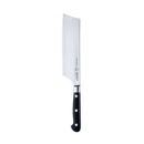 The Messermeister Meridian Elite Nakiri Knife - 6.5" features a straight-edged, German-forged stainless steel blade and a black triple-riveted handle—an essential kitchen tool by Messermeister, shown on a plain white background.