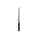 The Messermeister Meridian Elite Next Level Block Set - 11 Piece features German stainless steel knives with sharp blades and black handles with three rivets, displayed on a plain white background.