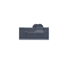 The Messermeister Midnight Navy Leather Magnetic Edge-Guard - 4", embossed with the brand name, stylishly protects paring knives and is shown against a plain white background.