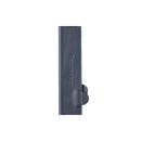 The Messermeister Midnight Navy Leather Magnetic Edge-Guard - 6.5", shown upright against a plain light gray background, features subtle stitching, a magnetic closure, and the embossed text "The Commuter" on the front.