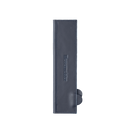 The Messermeister Midnight Navy Leather Magnetic Edge-Guard (8.5") is a dark blue, rectangular leather knife guard with stitched edges and "Messermeister" embossed vertically on the front, shown against a plain white background.