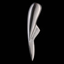 The Messermeister Oyster Knife - 6.5" features a sleek stainless steel blade and a curved ergonomic handle, with "Messermeister" engraved on the blade, photographed against a black background.