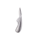 The Messermeister Oyster Knife - 6.5" features a stainless steel blade and an ergonomic, curved handle by Messermeister, showcased on a plain white background.