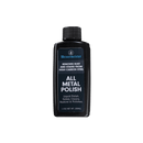 A 1.7oz black bottle of Messermeister All Metal Polish with a screw cap, labeled to remove rust and stains from high carbon steel, safely cleans, restores, and polishes knives. Brand: Messermeister.