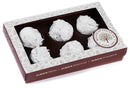 Enjoy the Millican Pecan Southern Pecan Divinity Gift Box – a delightful assortment of five round pecan pralines with a creamy texture. Presented in a brown and white box labeled Millican Pecan Co. and featuring the phrases “Always Fresh, Always Delicious, and Always Flavorful,” this handmade candy captures classic Southern Pecan Divinity traditions, making it perfect for sharing or indulging.