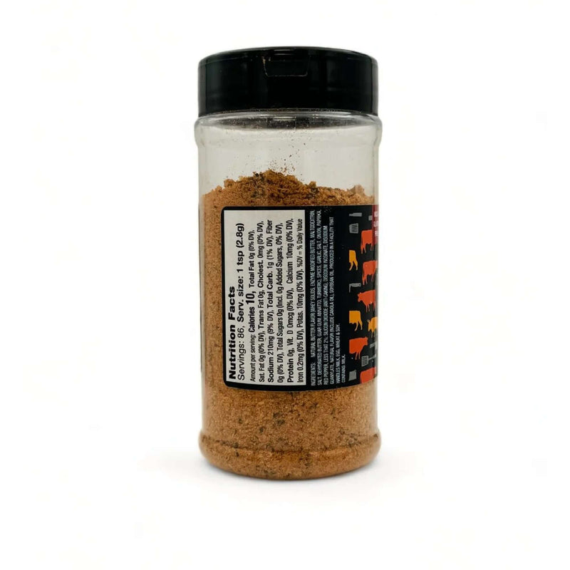Myron Mixon Butter Bite Seasoning with rich buttery flavor and mild spice for brisket, steak, and vegetables