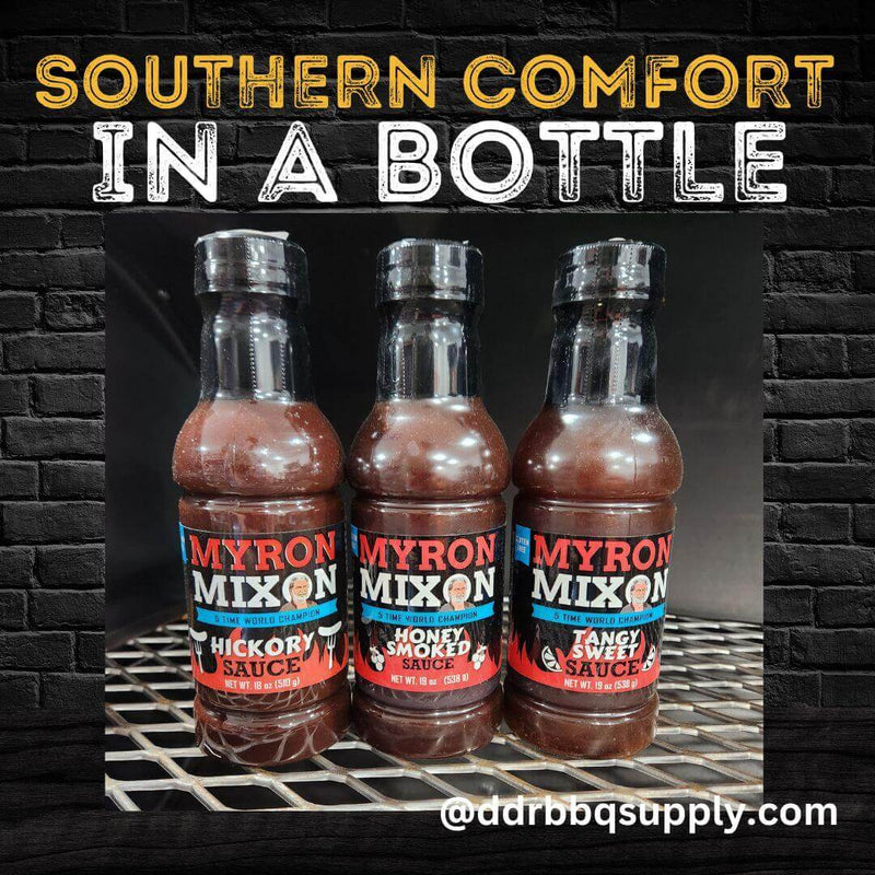 Myron Mixon Honey Smoked BBQ Sauce with sweet honey and smoky spices for ribs, wings, and pork