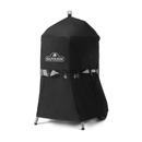 The Napoleon Grills 22 Inch Charcoal Grill Cover (61915) is a black, water-resistant cover with the Napoleon logo, mesh ventilation, and fits cylindrical grills or smokers on four legs.