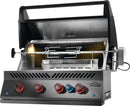 Napoleon Built-In 700 Series 32 Phantom matte black gas grill with infrared rotisserie and LED backlit knobs