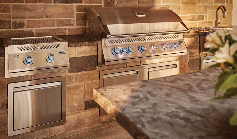 Napoleon Grills Built-In 700 Series Dual Infrared Burner with Stainless Steel Cover for outdoor kitchens at DDR BBQ Supply