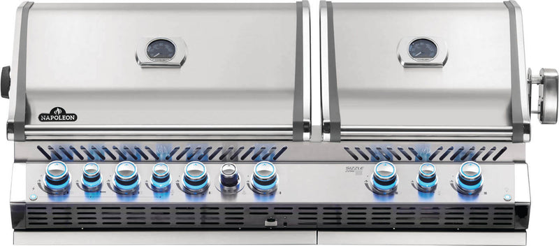 Napoleon Built-in Prestige PRO 825 RBI built-in gas grill with infrared bottom and rear burners for outdoor kitchens at DDR BBQ Supply