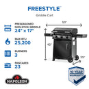Napoleon Freestyle 24 Inch Pre Seasoned Non Stick Griddle F24DFTPK F24DFTNK DDR BBQ Supply