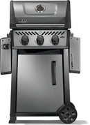 Napoleon Freestyle 365 Natural Gas Grill F365DNGT a 3-Burner Compact Gas Grill with Folding Shelves, JETFIRE Ignition, and Cast Iron Grates from DDR BBQ Supply