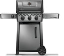 Napoleon Freestyle 365 Natural Gas Grill F365DNGT a 3-Burner Compact Gas Grill with Folding Shelves, JETFIRE Ignition, and Cast Iron Grates from DDR BBQ Supply
