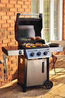 Napoleon Freestyle 365 Natural Gas Grill F365DNGT a 3-Burner Compact Gas Grill with Folding Shelves, JETFIRE Ignition, and Cast Iron Grates from DDR BBQ Supply