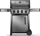 Napoleon Freestyle 425 Gas Grill a 4-Burner Grill with JETFIRE Ignition, Folding Shelves, and Cast Iron Grates from DDR BBQ Supply