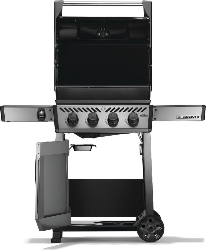 Napoleon Freestyle 425 Gas Grill a 4-Burner Grill with JETFIRE Ignition, Folding Shelves, and Cast Iron Grates from DDR BBQ Supply