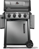 Napoleon Freestyle 425 Gas Grill a 4-Burner Grill with JETFIRE Ignition, Folding Shelves, and Cast Iron Grates from DDR BBQ Supply