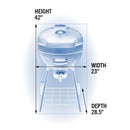 Napoleon PRO22 charcoal kettle grill with adjustable cast iron grates and rotisserie-ready lid