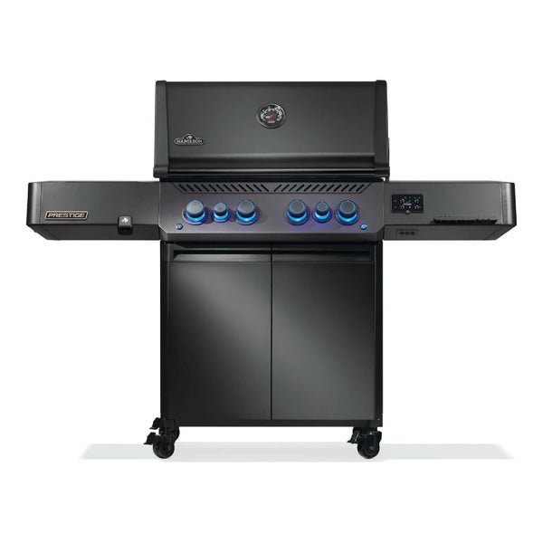Napoleon Phantom Prestige 500 Connected Grill with WiFi, Bluetooth, infrared side and rear burners, and integrated rotisserie kit