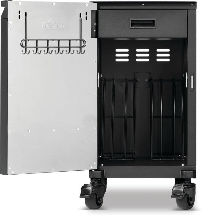 Napoleon Phantom Prestige under grill storage carts matte black cabinets 68004 DDR BBQ Supply