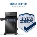 Napoleon Phantom Rogue PRO-S 425 Matte Black Gas Grill with Infrared Side and Rear Burners at DDR BBQ Supply