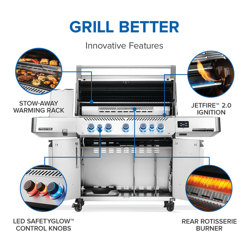 Napoleon Prestige 665 Connected RSIB Gas Grill P665VXRSIBNSS P665VXRSIBPSS DDR BBQ Supply