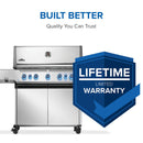 Napoleon Prestige 665 Stainless Steel Gas Grill with Infrared Side and Rear Burners at DDR BBQ Supply