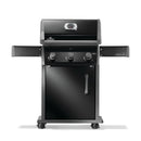 Napoleon Rogue 425 gas grill with foldable side shelves and porcelain cast iron grates at DDR BBQ Supply