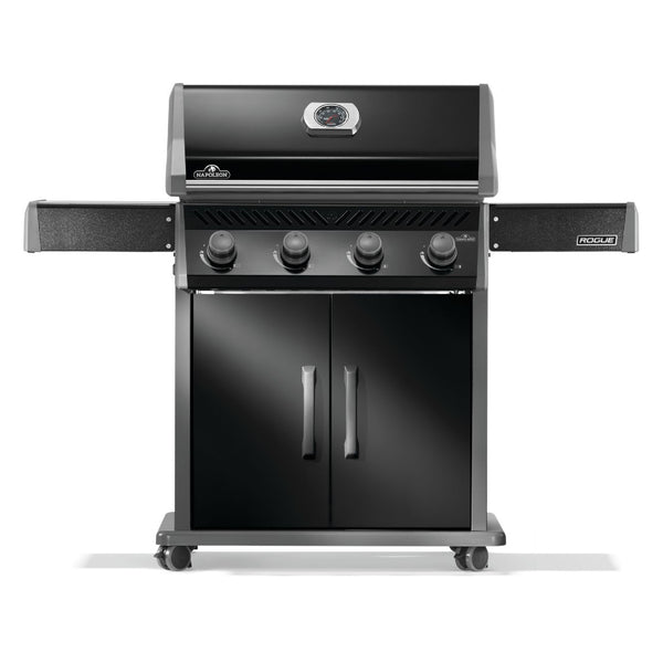 Napoleon Rogue 525 Gas Grill a 4-Burner Stand Alone Grill with JETFIRE Ignition, Folding Shelves, and Dual-Level Sear Plates from DDR BBQ Supply