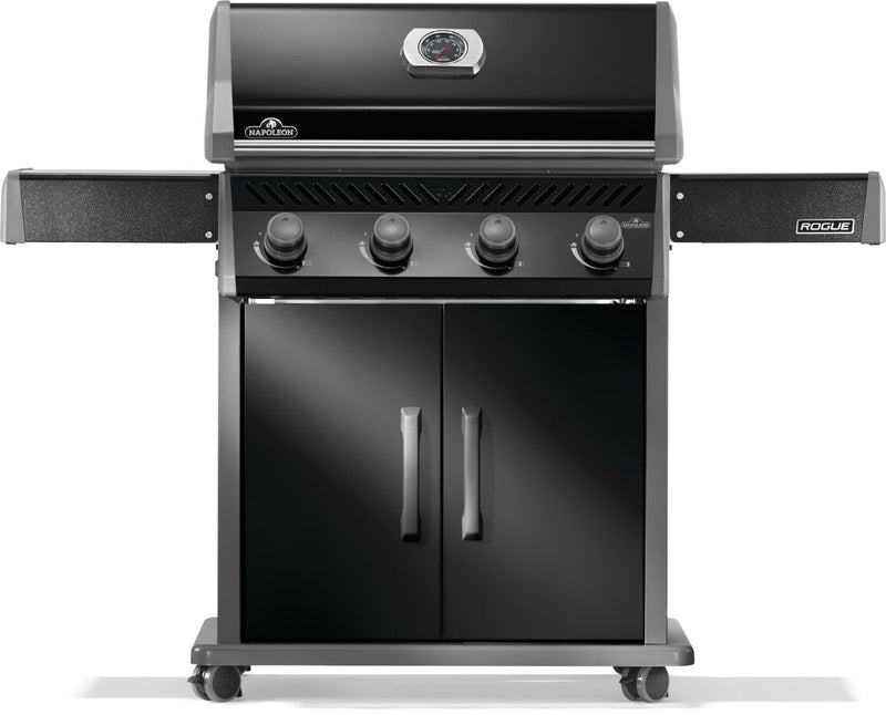 Napoleon Rogue 525 Gas Grill a 4-Burner Stand Alone Grill with JETFIRE Ignition, Folding Shelves, and Dual-Level Sear Plates from DDR BBQ Supply
