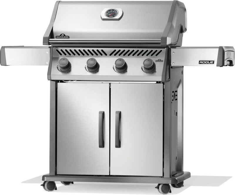 Napoleon Rogue 525 stainless steel gas grill with four burners available at DDR BBQ Supply